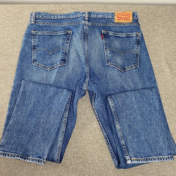 Levi's Premium 512 SLIM Taper Denim Jeans Men's 36 x 34 Mid Rise Blue - Picture 5 of 13